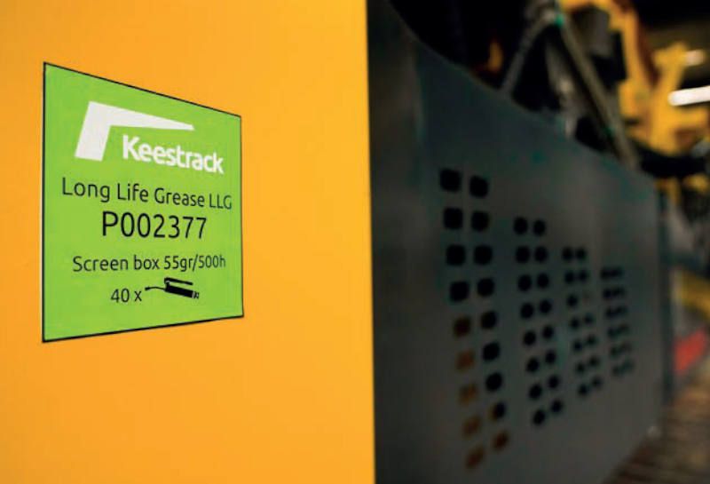 Sistema de lubricación de los precribadores Keestrack K3, K4 y K5